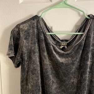 Gray Acid Wash Women's Top
